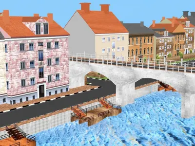 Low Poly Gaming Structures Kit 3D Model 2025 Low-poly 3D model