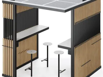 Outdoor gazebo Cuby Study by Mmcite 3D model