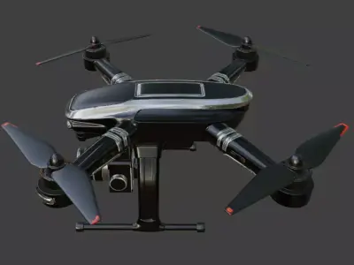 Professional Hexacopter Drone 3D Model 3D model