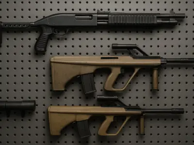 FPS Tactical Gun Pack RTX V2 gun shop Low-poly 3D model