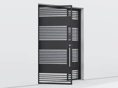 Aluminium door 49 3D model