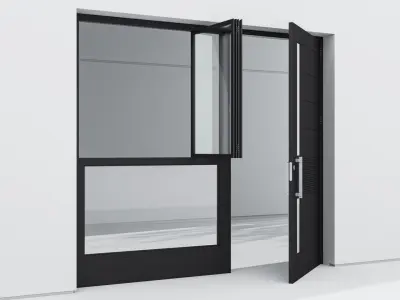 Aluminium door 260 3D model