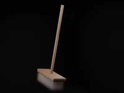 Realistic broom Free low-poly 3D model