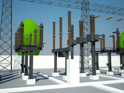 power station 3D model