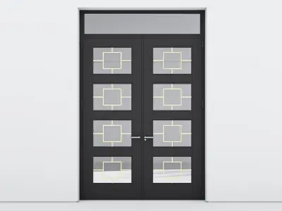 Aluminium door 322 3D model