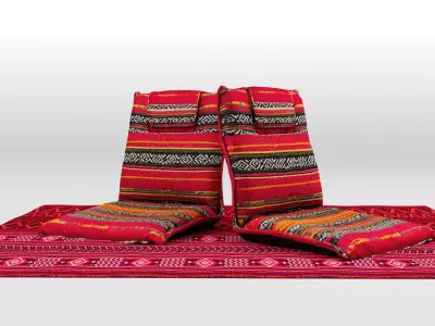 Portable Floor Chair - Arabic Style 3D model