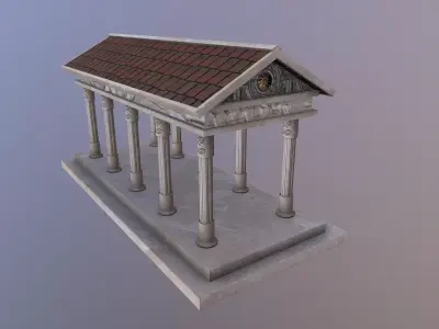  Roman Building Low-poly 3D model