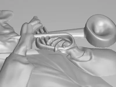Trumpet Player Free 3D print model