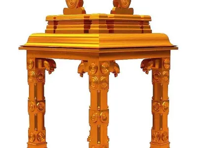 Hindu temple Low-poly 3D model