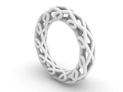 Woven Wire Ring v3  3D print model