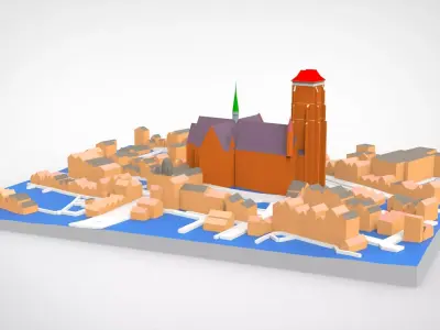 Basilika Mariy Panny Gdansk 3D model