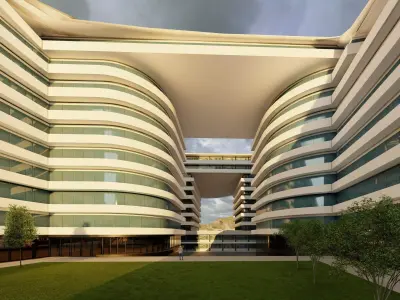 An Urban Design Project includes Shopping Mall Apartment Complex 3D model