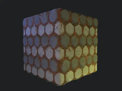Stylized Floor Tiles Material 13 Texture