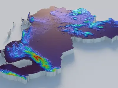 Venezuela Terrain country  3D model