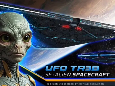 UFO TR3B  Low-poly 3D model