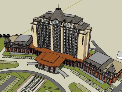 vacation spot-Resort-Fashion Leisure Hotel-0231 3D model