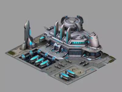 Space - City State - Dock 04 3D model
