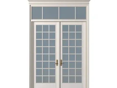 French Interior Doors Partition in classic style 3D model