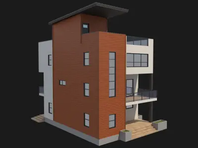 Contemporary House 3 3D model