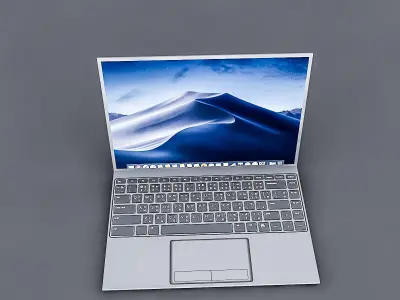 3D Low Poly Laptop apple macbook pro Low-poly 3D model