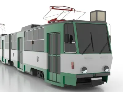 Tatra KT8D5 Low Low-poly 3D model