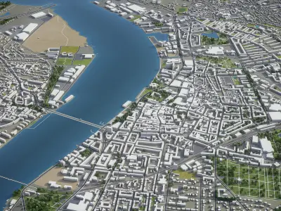 Aalborg  Low-poly 3D model