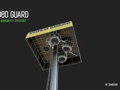  Video Guard - Construction sites security camera Low-poly 3D model