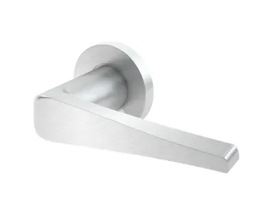 Eurospec Shaped Stainless Steel Door Handle 3D model