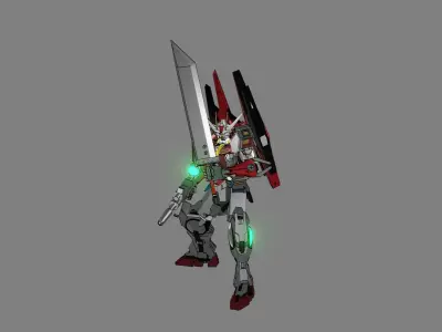 Attacker Gundam B 18 3D model