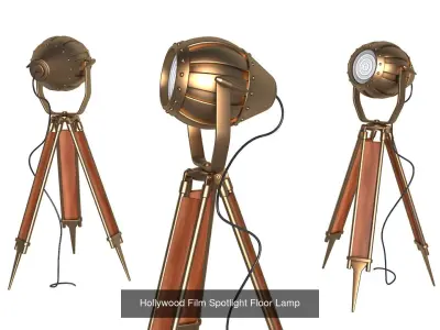 Spotlight Floor Lamp collection 3D Model Pack