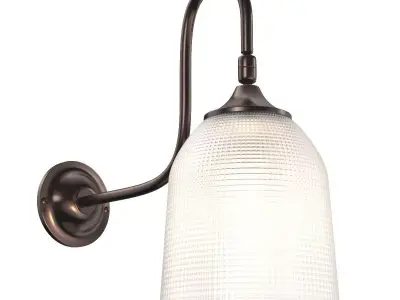 Petite Reeded Glass Sconce 3D model