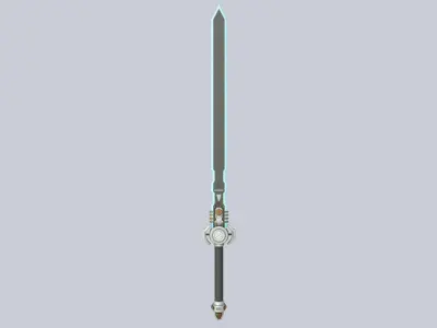 Scifi sword Low-poly 3D model