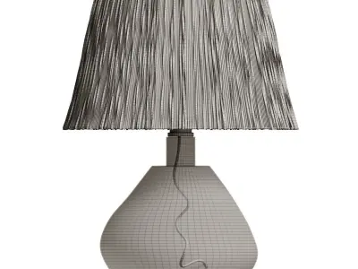Sandesh Raffia Lampshades Nkuku Baba Brown Glass 3D model