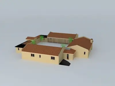 Pavillion house Free 3D model