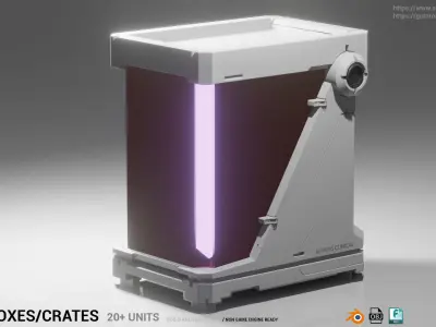 SCI-FI BOXES KIT 3D model