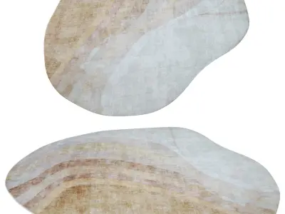 Slate Azalea Rug Low-poly 3D model