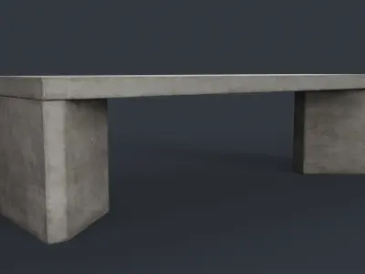 Modern Outdoor Bench 79 PBR Game Ready Low-poly 3D model