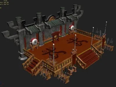 Game Gang Building - Martial Arts station 03 3D model