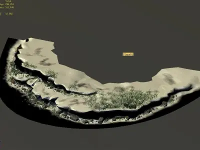 Explore the mountains - hillside - mountain road 5 3D model