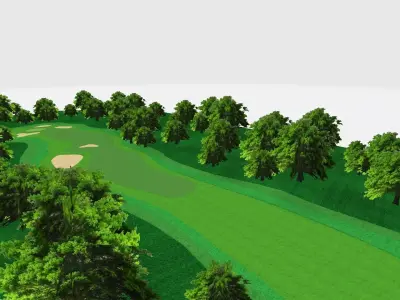 Map Golf Model Low-poly 3D model