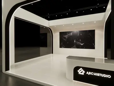 Exhibition booth design 3D model 6m x 7m 3D model