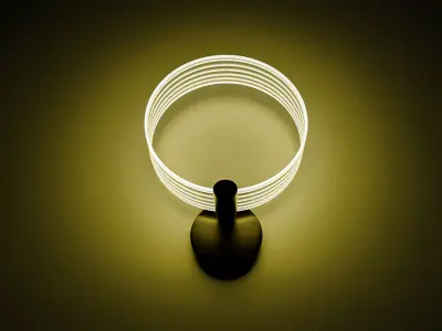 Wall Sconce Ring Acrylic Light Bedside Lamp Decorative Lighting 3D model