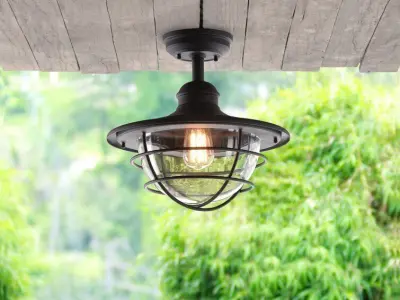Dardel Outdoor Semi Flush Mount 3D model
