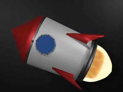 rocket ship Free 3D model