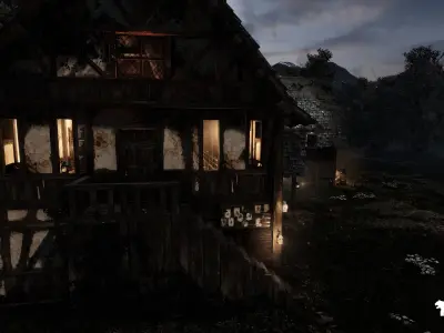 Medieval Tavern-Modular-Medieval Interior Exterior-Medieval Low-poly 3D model