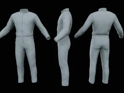 Sci-Fi Jumpsuit Low-poly 3D model