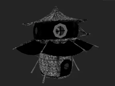 Stylized House 3d Model Low-poly 3D model