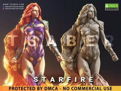 Starfire Statue - Teen Titans Collectibles 3D print model