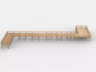 Wooden Jetty 3D model