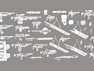Far Future Imperialist weapons kit V2 3D print model